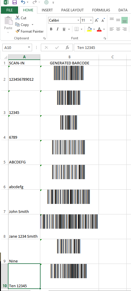 2d barcode generator for excel