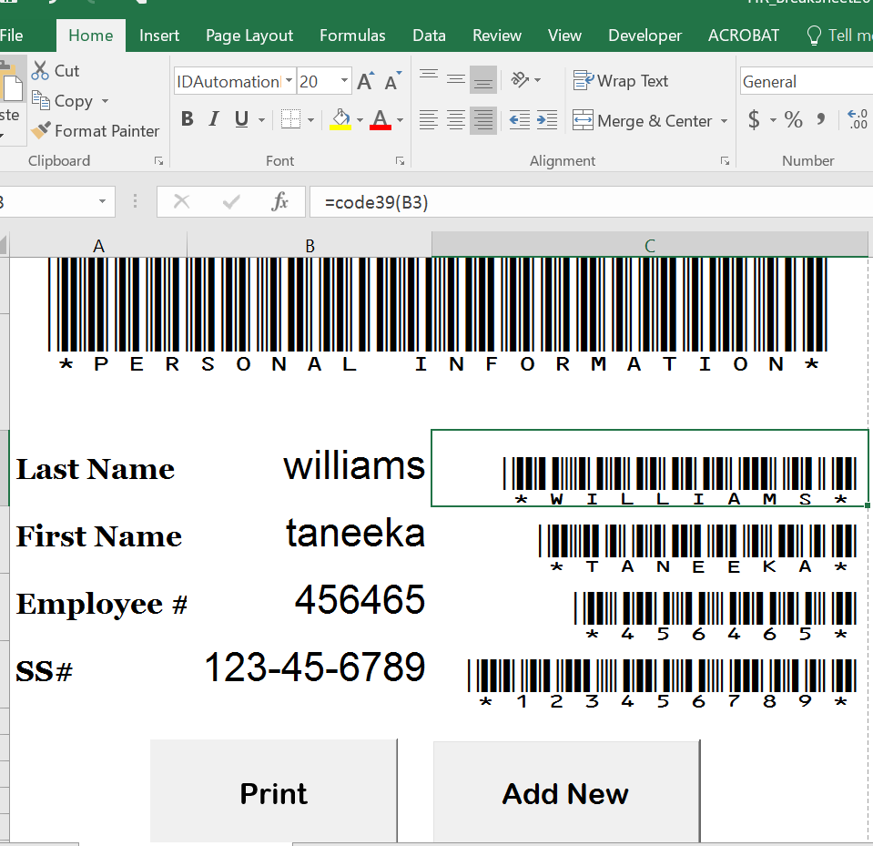 How to keep hyphen in barcode